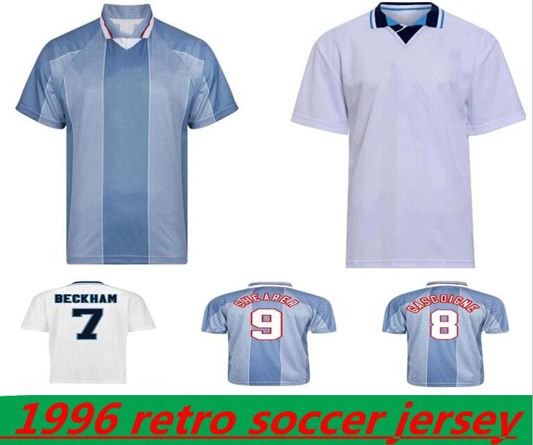 

1996 SHEARER retro soccer jersey Gascoigne SHEARER McManaman SOUTHGATE classic vintage Sheringham 96 98 home away Beckham football shirt, Black;yellow