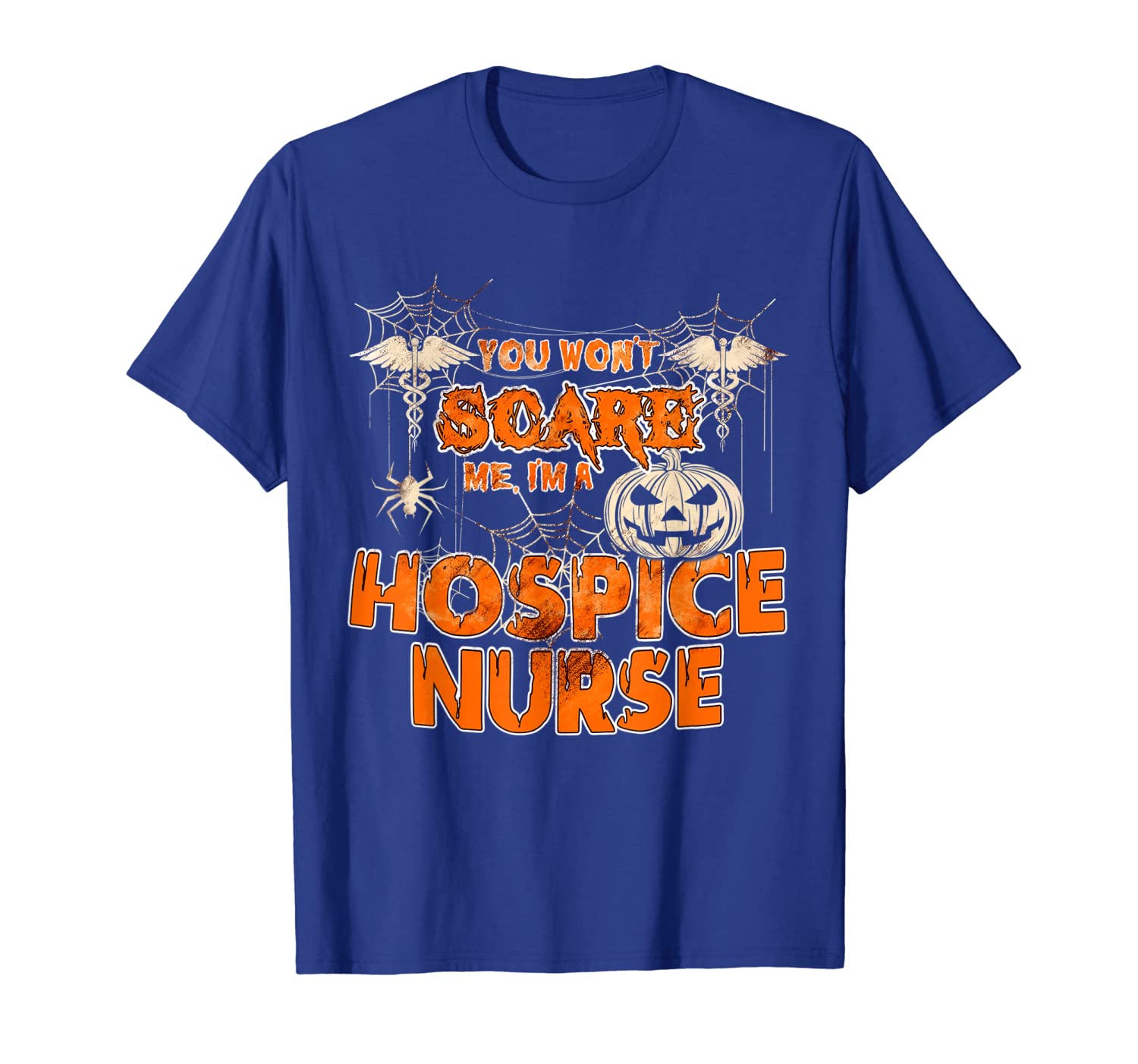 

you won't scare me i'm a hospice nurse shirt, White;black