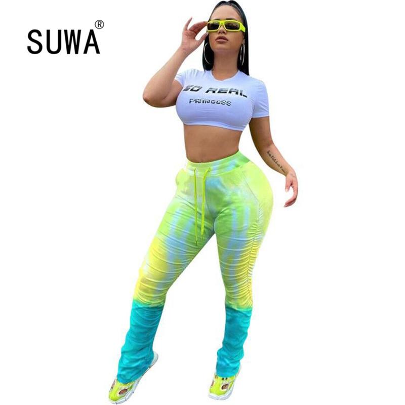 

Women' Pants & Capris Product Colorful Printed High Street Fashion Stacked Ruched Harem Pant Drawstring Skinny Trousers Women Summer Clothe, Green
