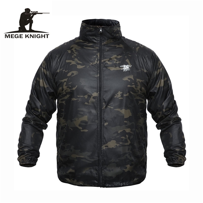 

Mege Brand Clothing Summer Tactical Military Camouflage Ultra Light Weight Skin Jacket Rash Guards US Army Casual Plus Size 4XL 211110, Bio