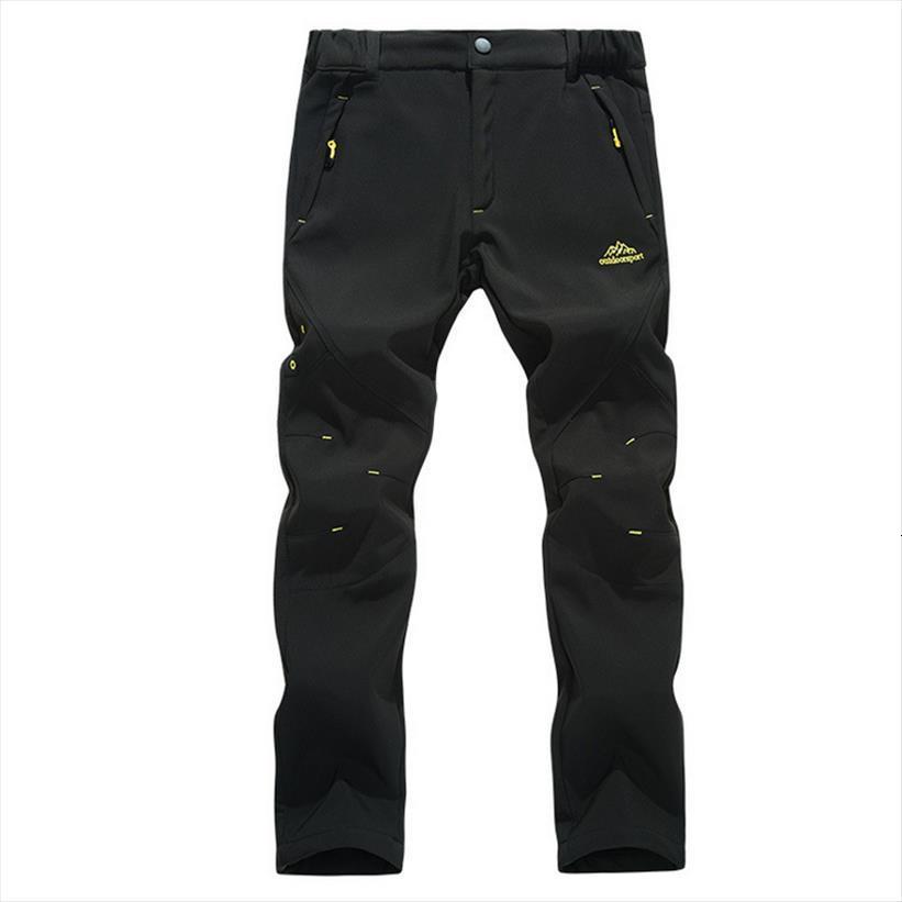 

winter thicken women pant mountain fleece warm waterproof winproof breathable soft shell pants trousers plus size 5xl, Black