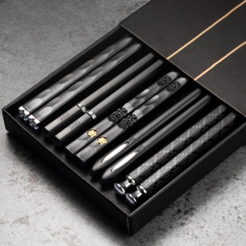 

Chopsticks Japanese Set Sushi Eating Sticks Home Restaurant 5 Pairs Tableware