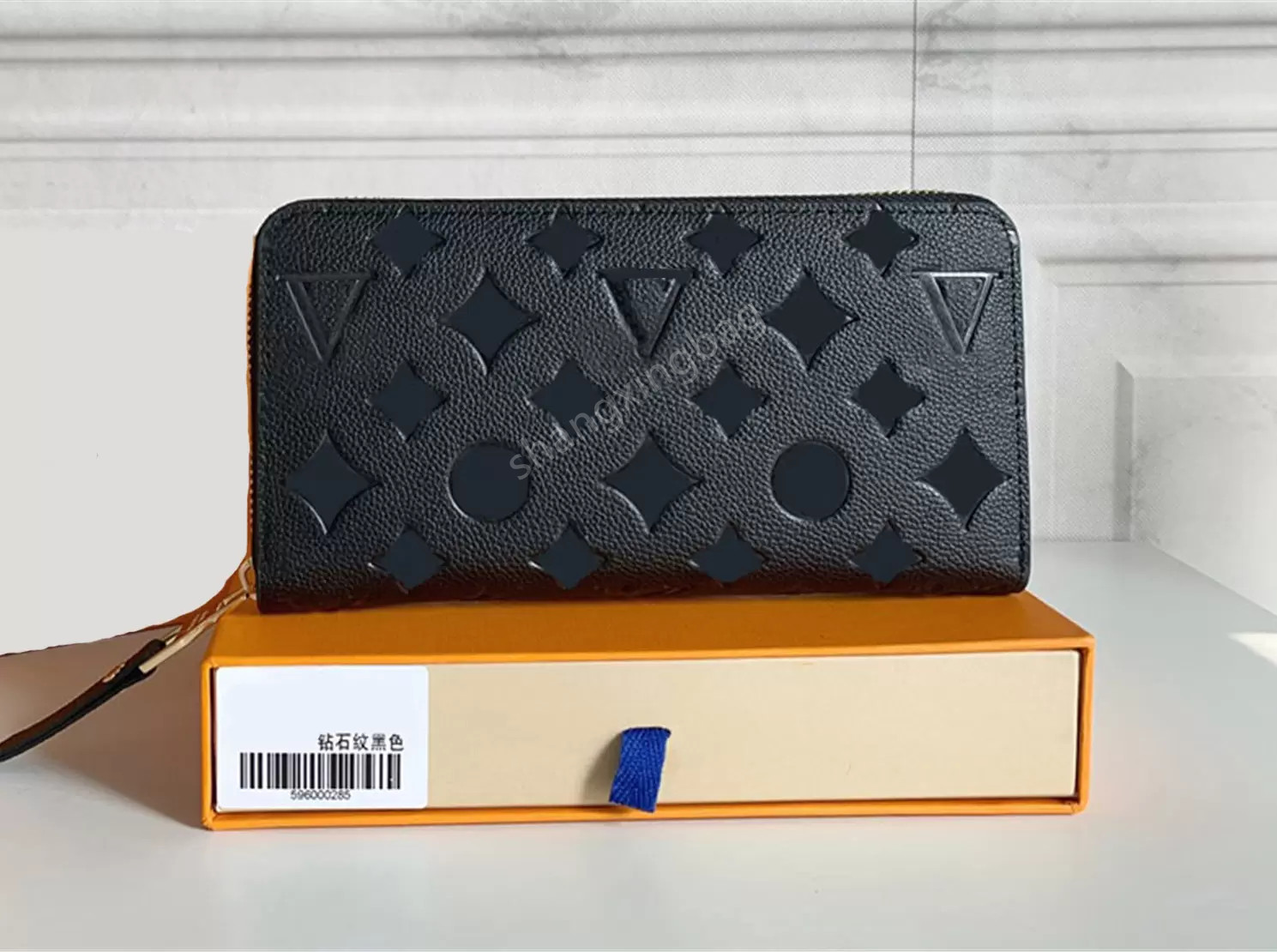 

N60017 Luxury Designer Zippy Long Wallet Women's Zipper Brown womenWallet Mono gram Canvers Leather Check Plaid Wallets Good Qaulity, Brown grid