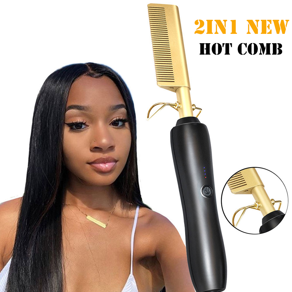 

Hair Straightener Flat Irons Straightening Brush Hot Heating Comb Hair Straight Styler Corrugation Curling Iron Hair Curler Comb