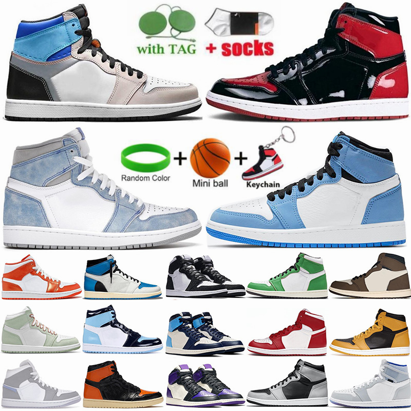 

Jumpman 1 Mens Basketball Shoes 1s High og Prototype Seafoam Wolf Grey UNC Royal Hyper Pollen Shattered Backboard Womens Trainers Designer Sports Sneakers