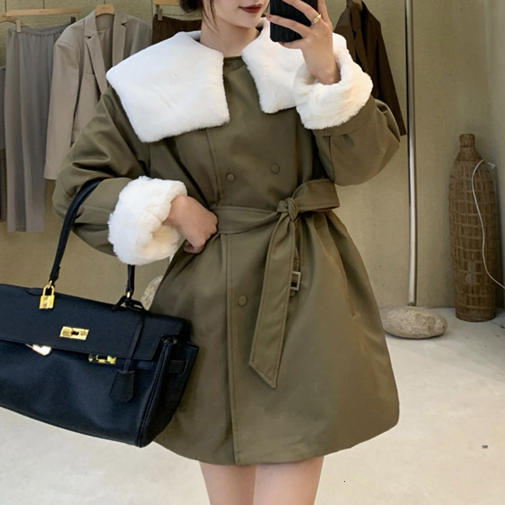 

2021 New French Style Personalized White Rabbit Fur Vest, Short Bra, Fashionable and Chic Each Matching Protective Vest Belt 1hwb, Camel