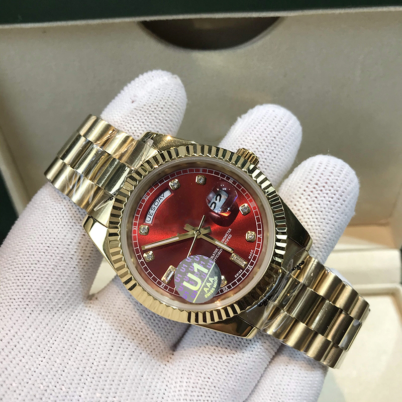 

17 types Top sell watch 18K Gold Red dial mechanical self-winding glide smooth 40MM mens royal oaks watch sweeping watches, Slivery;brown