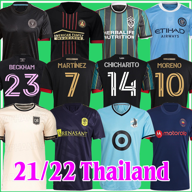 

MLS 2021 2022 LA GALAXY inter Miami CF Soccer Jerseys 21 22 VELA CHICHARITO Atlanta Lafc United Nashville Minnesota ANGELES Football Shirts, Miami 21 22 black