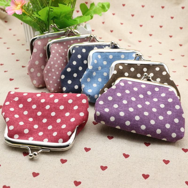 

Vintage Print Mini Canvas Antiqu Purses Kawaii Dots Coin Purse for Women, Please leave a message