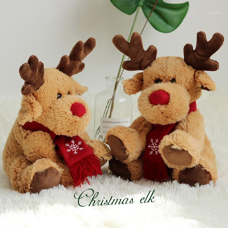 

Christmas Decorations 30cm Elk Doll Plush Toys Deer Dolls Girls Gifts For