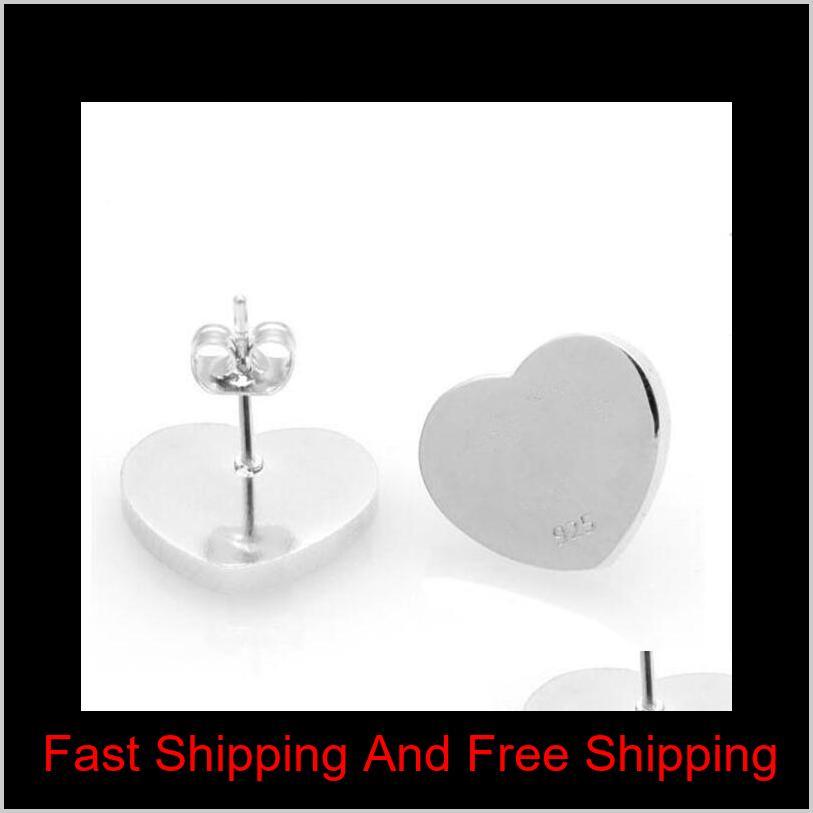 

New Fashion Gold Silver Rose Gold Branded Women Stainless Please Return To Heart Charms Stud Earring Drop Shipping Gd1185 Zp1Jh Wb8S9