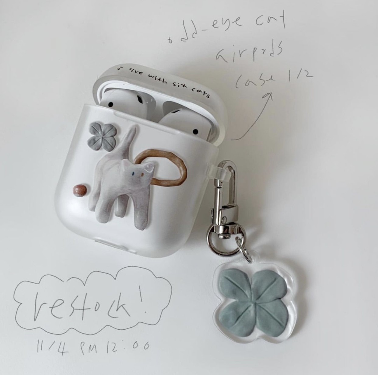 

Silicone Naughty Cat Cover For Apple Airpods 2/1 Earphone Coque Soft Protector Fundas Pro Air Pods Covers Earpods Case
