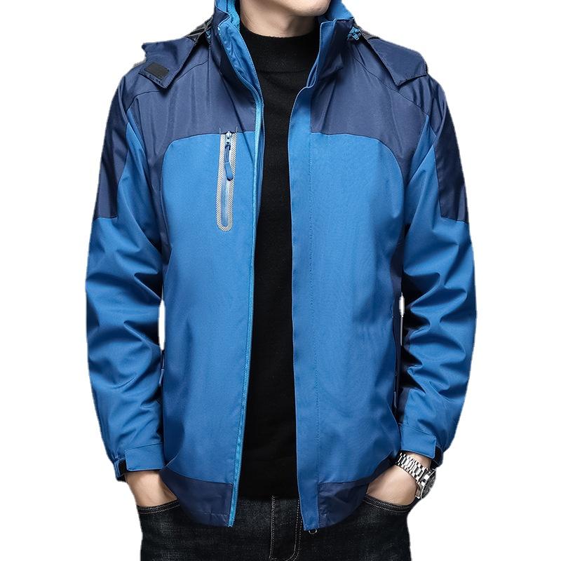 

Hunting Jackets Autumn And Winter Men's Wool Lined Thickened Two-piece Jacket Mountaineering Warm, Black