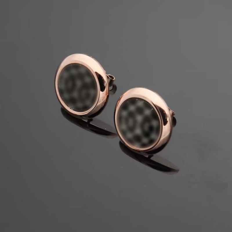 

Not faded Top Quality Stainless Steel Designer Stud Black Backage Gold Silver Rose Colors Trendy Ring Style Earrings for Women Party Wedding Hoop Wholesale