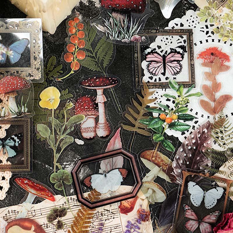 

Gift Wrap 40Sheets/Pack Garden Pattern Series Scrapbook Decoration PET Resin Decals Waterproof Student Stationery