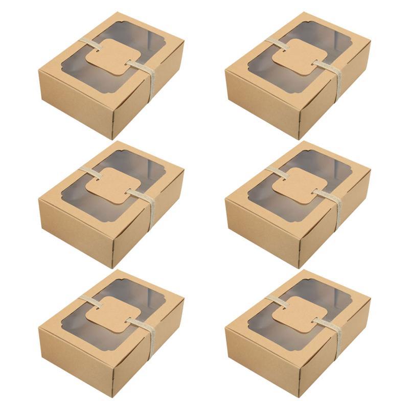 

1 Set of Cake Wrapping Boxes Cupcake Packing Boxes with Transparent Window