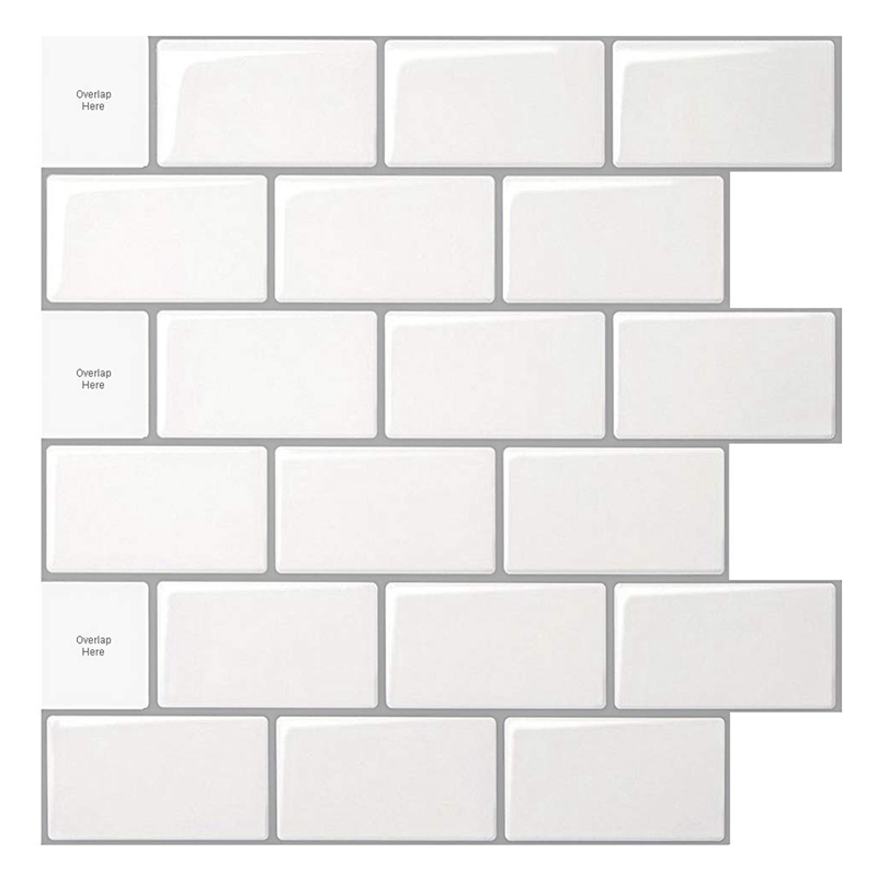 Art3d -Home Decoration 3D wallpaper Wall Stickers Tile Peel and Stick Backsplash Wallpaper for Kitchen Bathroom Shower Room Fireplace (10-Sheets-image-715978510