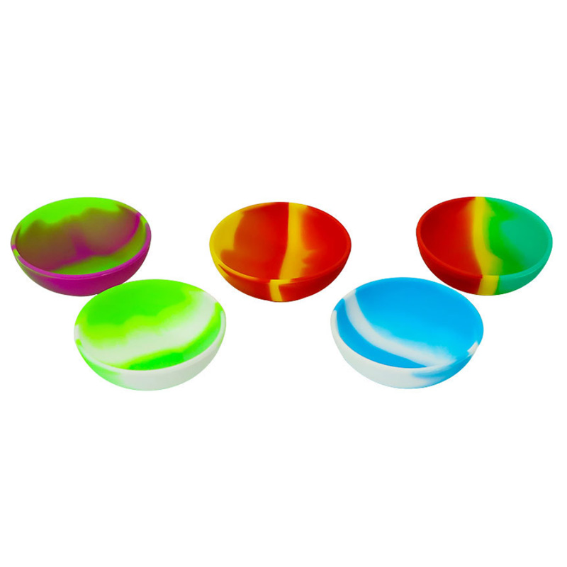 

Silicone Bowl Colorful Non-stick Mini Dry Herb Tobacco bag Storage Container Wig Wag Oil Rigs DIY Dabber Wax Holder Portable Hookah Jars Tool