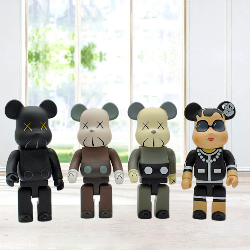 

bearbrick 17cm Kaosi Violent Bear Doll Building Block Bear Hand-made Model Birthday Gift