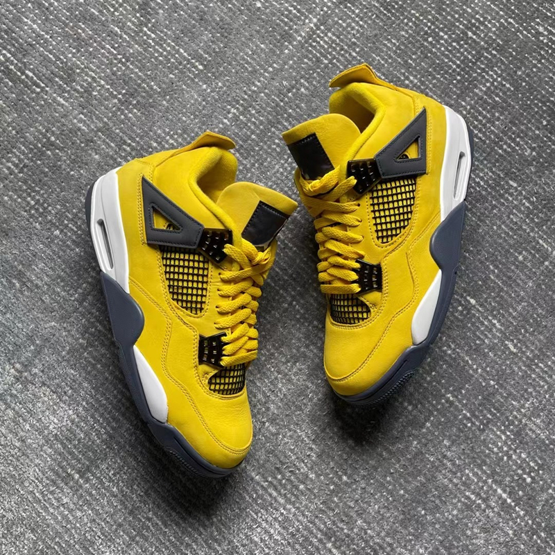 

Genuine designer Shoes basketball J4S Black and yellow Electric mother Retro outdoor sports training running sneakers CT8527-700 with original box
