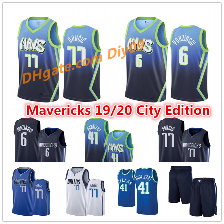 

Mens Cheap Dirk 41 Nowitzki Dalla Mavericks Luka 77 Doncic Jersey Kristaps 6 Porzingis City Blue Edition Stitched Basketball Jerseys, My store(lzyhome)