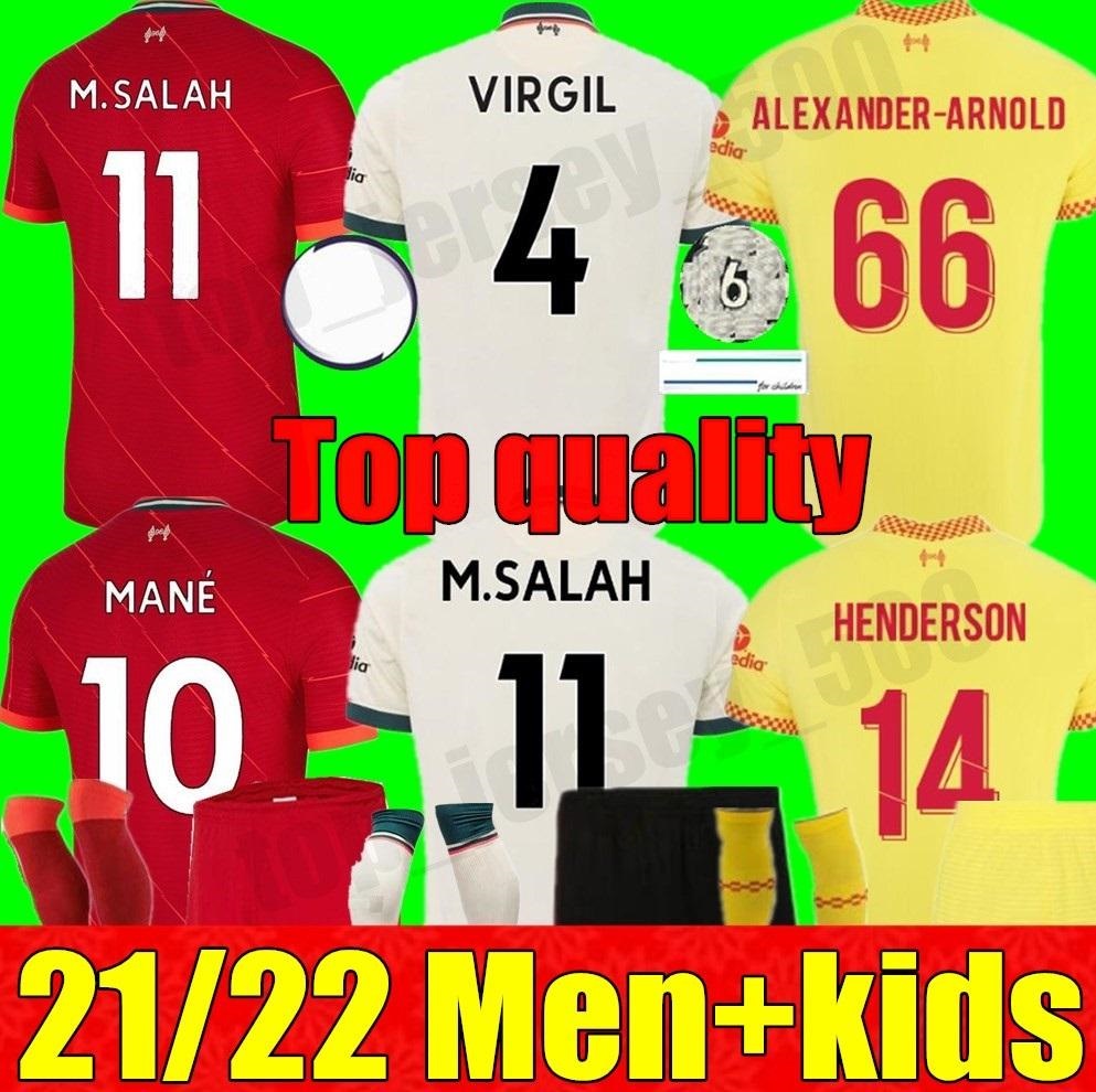 

21 22 Mohamed adult Men Women kids kit soccer jersey SALAH VIRGIL FIRMINO LVP home away 3rd MANE HENDERSON goalkeeper GK A.BECKER DIOGO J. 2021 2022 youth football shirt, Women away
