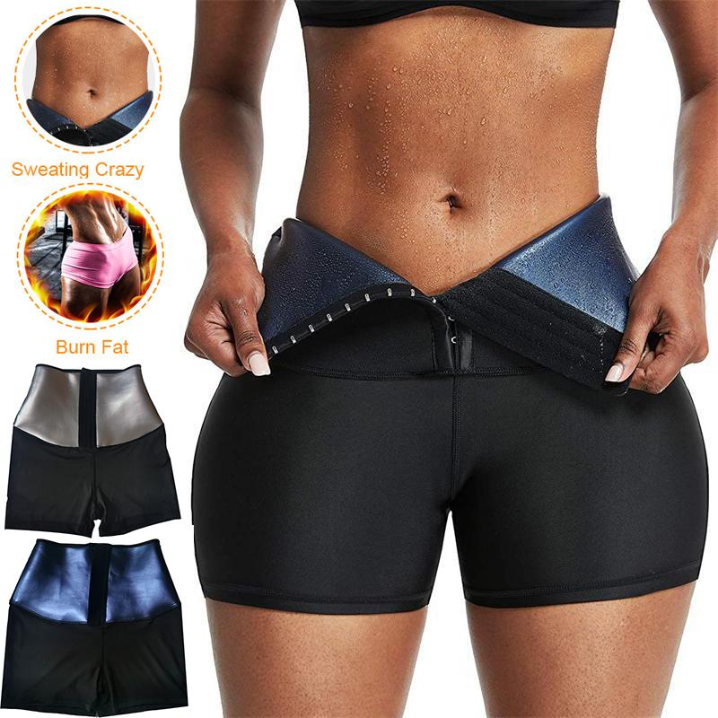 

Women's Shapers Woman Body Shaper Weight Loss Slimming Pants Waist Trainer Thicken Shapewear Tummy Sweat Leggings Fitness Sauna Shorts, Silver coating
