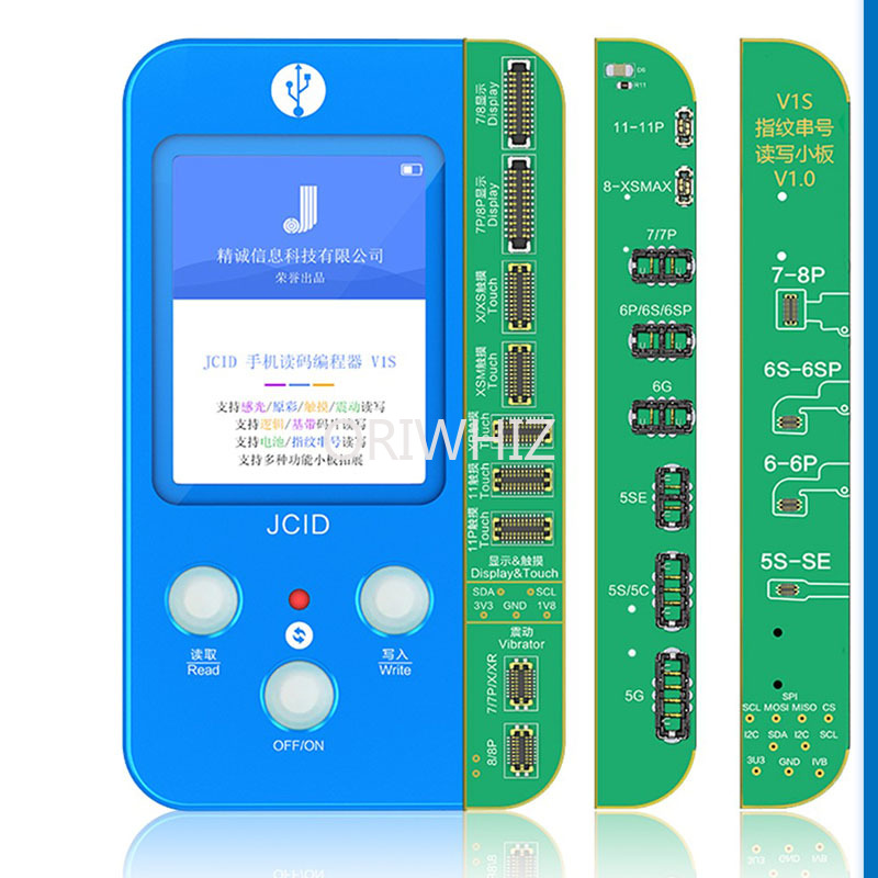 

JC V1S Programmer for IPhone 7 8 X XR XS MAX 11 Pro Max Original Color True Tone Repair Touch Shock Battery Fingerprint SN Read