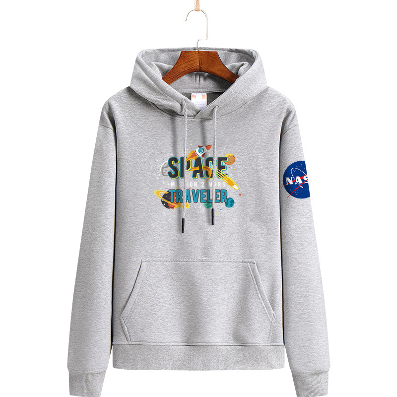 

NASA Hoodie Long Sleeve Hooded Couple Sweater Crew neck Pullover Men Women Plus Size 286, Pink 2