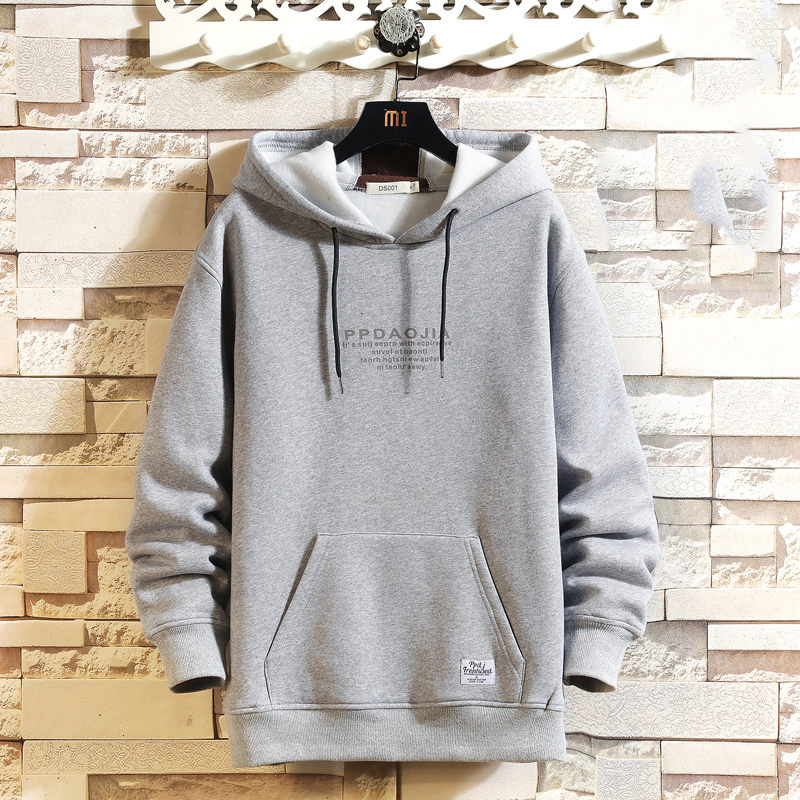 

New Japan Style Casual O-neck 2021 Spring Autumn Black Hoodie Sweatshirt Men's Thick Fleece Hip Hop Skateboard Streetwear Clothes E8f4, W5201 1