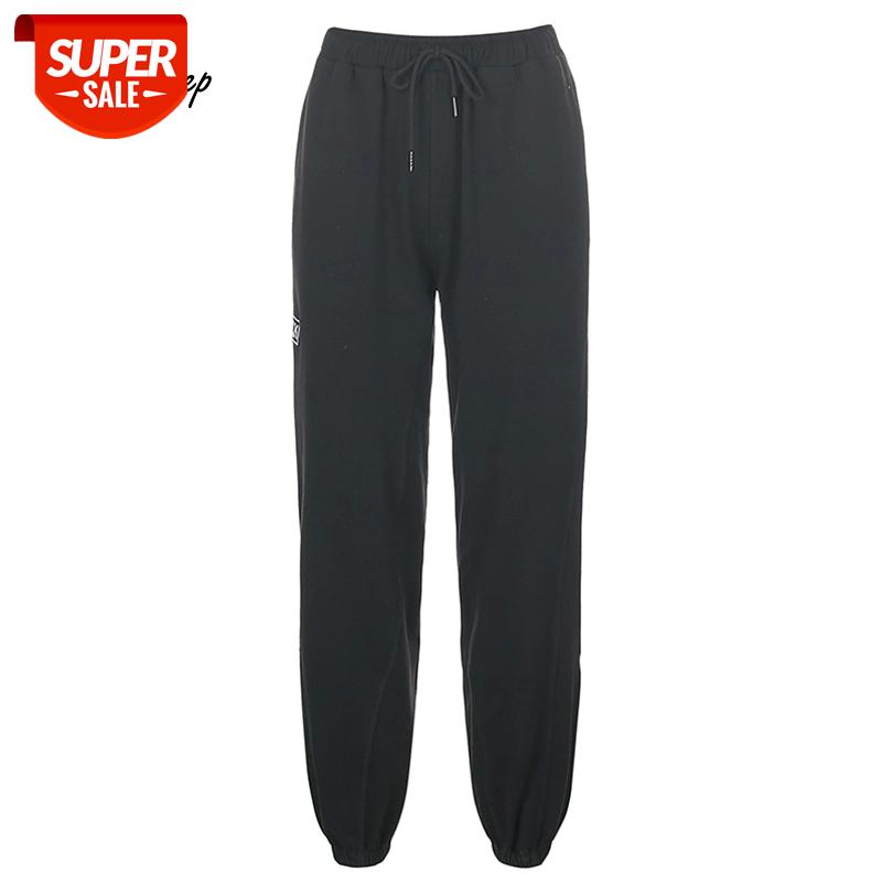 

Weekeep Women Joggers Sporting Pencil Pants Letter Embroidery Drawstring High Waist Trousers Female Pants Casual Streetwear 2020 #Lj0x, Black;white