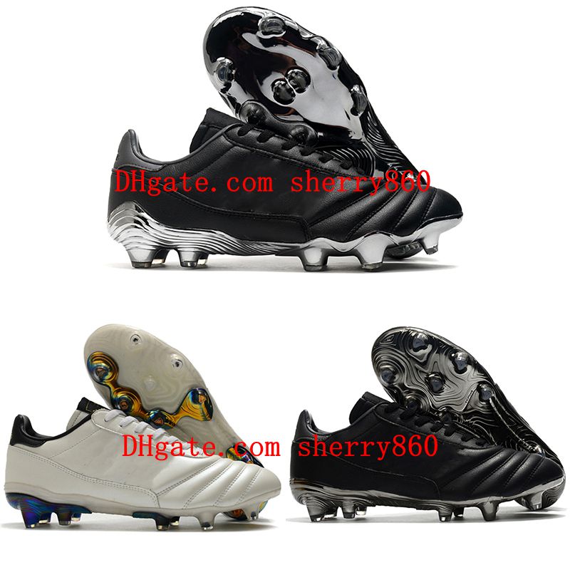 

Soccer Shoes COPA MUNDIAL 21 FG Footwear White Black Metallic Silver Cleats Football Boots scarpe da calcio Trainers Firm Ground, As picture 1