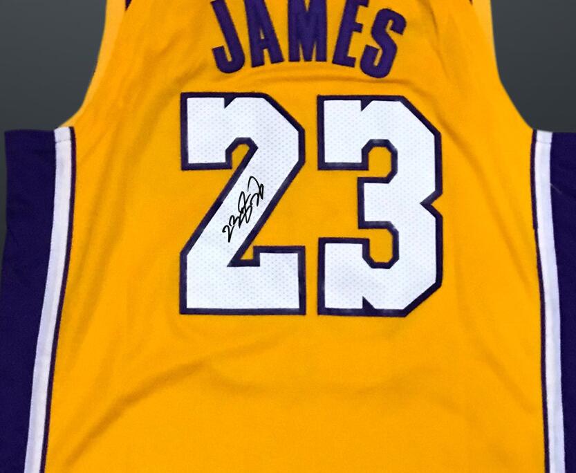 

james Signed Autograph signatured Autographed auto jersey shirts, Black;green