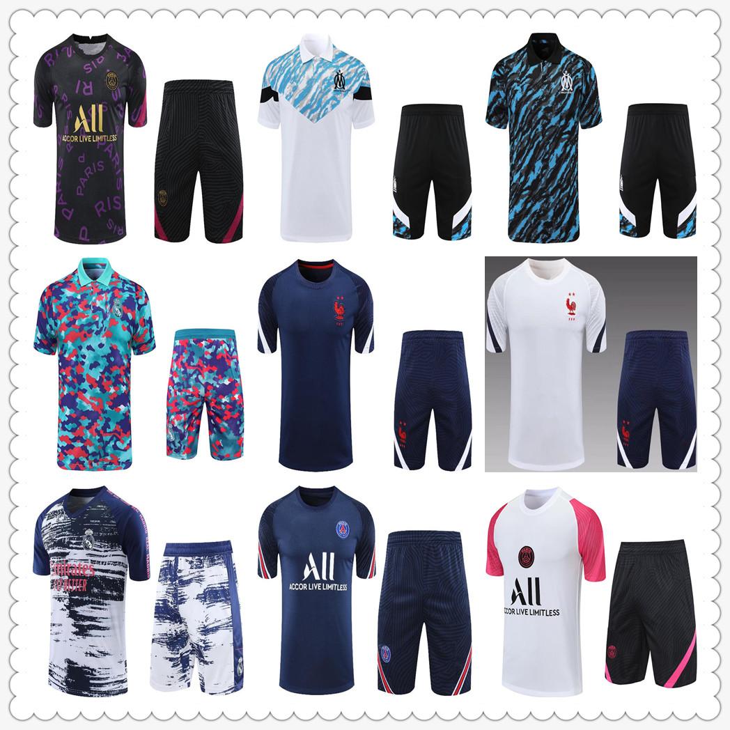 

Men kit shorts Short sleeve training suit jerseys polo soccer tracksuit 2122 football jersey chandal futbol survetement foot 999, Black;yellow