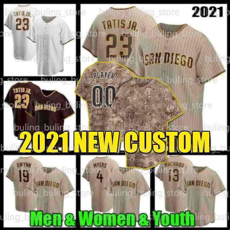 

23 Fernando Tatis Jr. Custom Baseball Jersey 13 Manny Machado Tony Gwynn Wil Myers Eric Hosmer Yu Darvish Blake Snell Jake Cronenworth Trevor Hoffman, Custom men 2021 new cool base(jiaoshi)