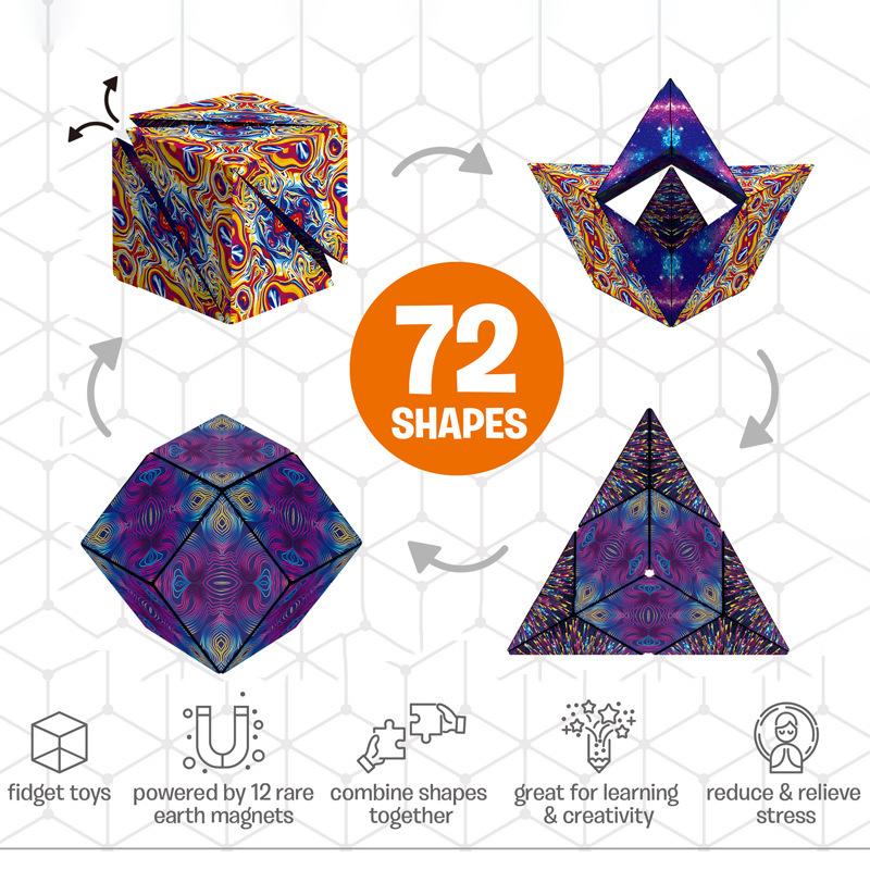 3D magnetic three-dimensional magic cube, decompression toys TIK TOK Popular goods