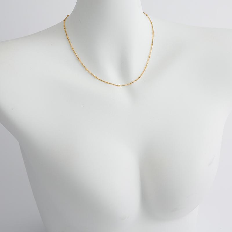 

Pendant Necklaces Simple Style Elegant Chain High Quality Stainless Steel Ball Bead Choker Necklace As Mother's Day Gift