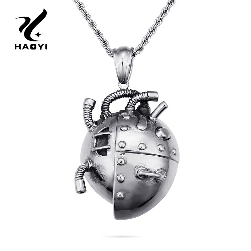 

Pendant Necklaces Stainless Steel Mechanical Human Heart Necklace For Men Personality Fashion Jewelry