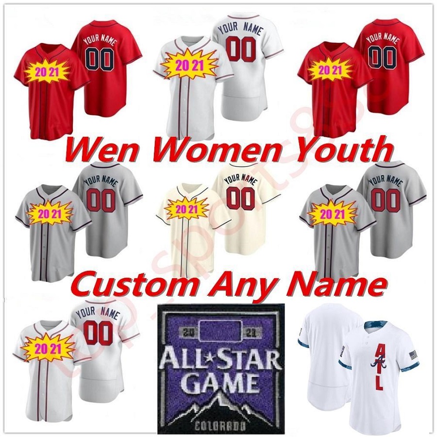 

2021 All-Star Game ATLANTA 20 Marcell Ozuna Jersey 5 Freddie Freeman Brave 7 Dansby Swanson 13 Ronald Acuna Jr. 1 Ozzie Albies Mike Soroka B, Blue;black