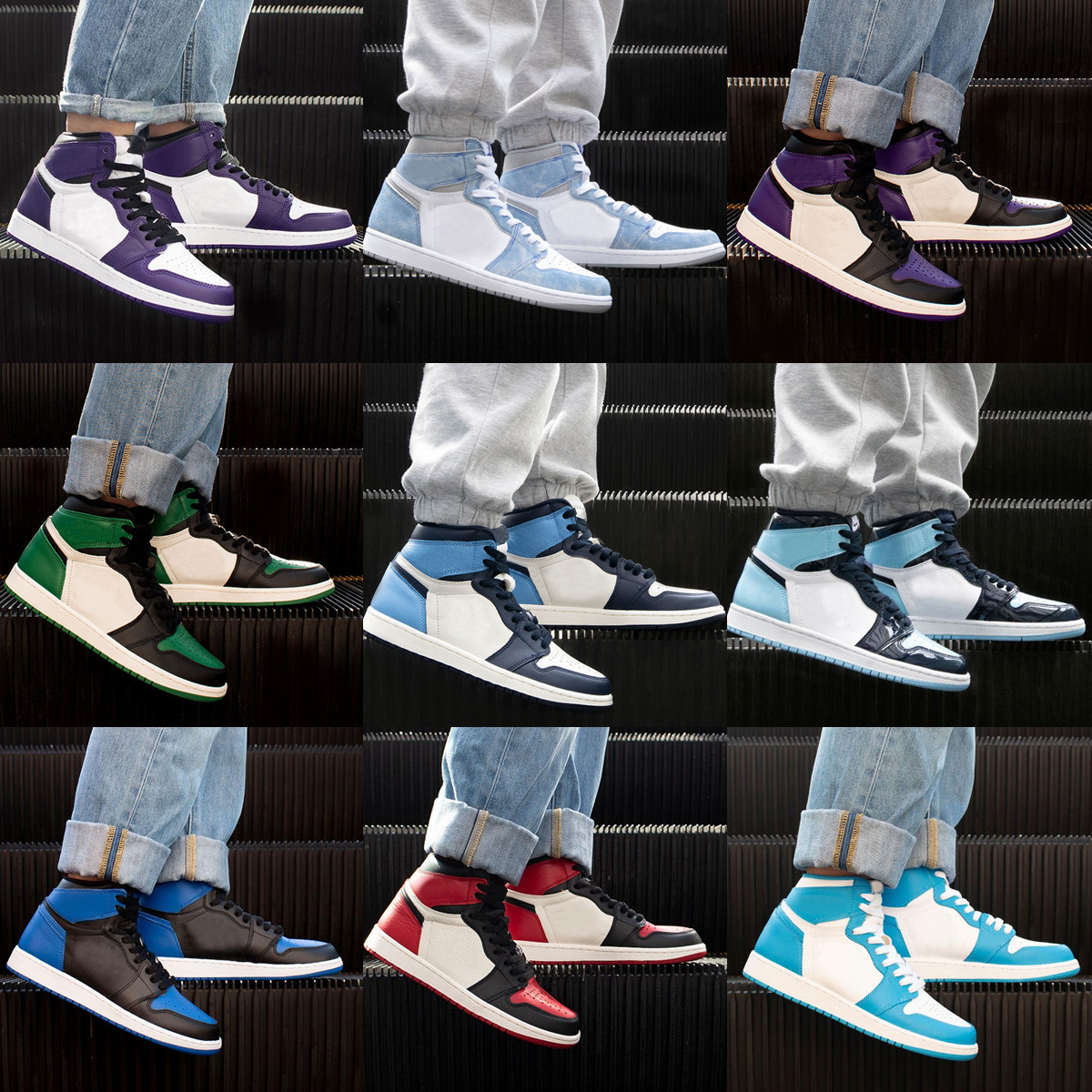 

Mens 1 high OG basketball shoes 1s University Blue silver royal toe black metallic gold Luchy Green UNC Chicago Obsidian men women Sneakers trainers