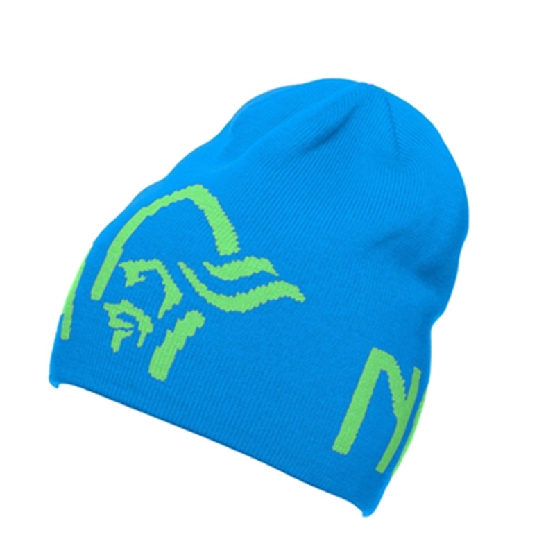 

2021 New Fall Winter Unisex Beanie Hat Sports Men Women 100% Merino Wool Cap Thermal Outdoors Ribbed Knit  6y7j, Green yellow