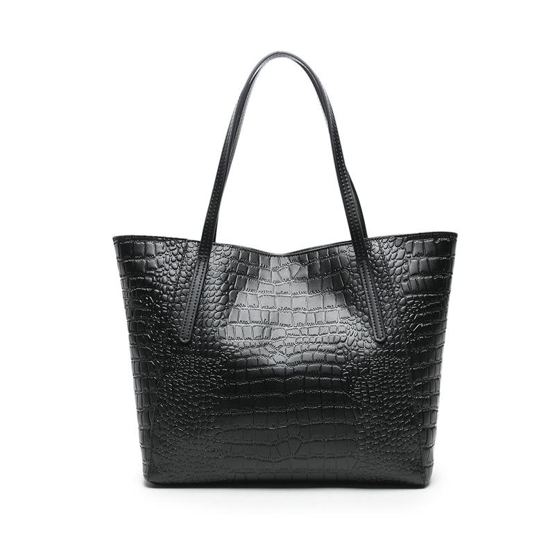 

Evening Bags Alligator Women Handbags Genuine Leather Shoulder Female Real Natural Crossbody Casual Tote Bag, Black