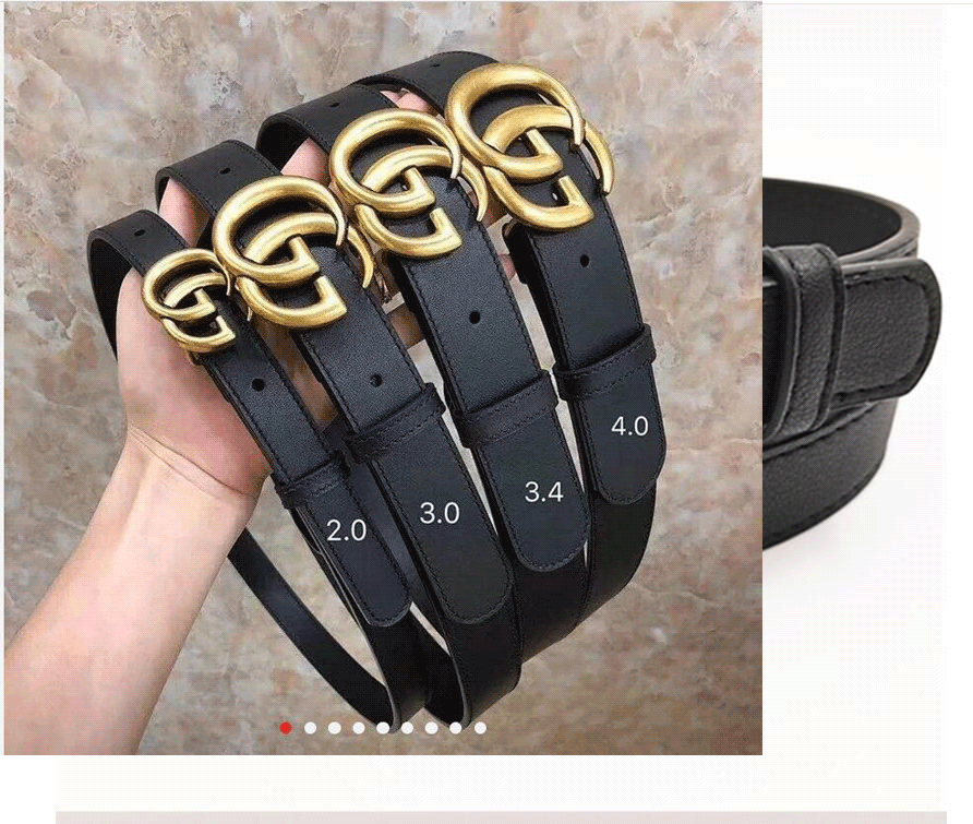 

2021 New fashion brand designer men belt women belts leather gold ggbuckle width 20mm 28mm 35mm 40mm belt