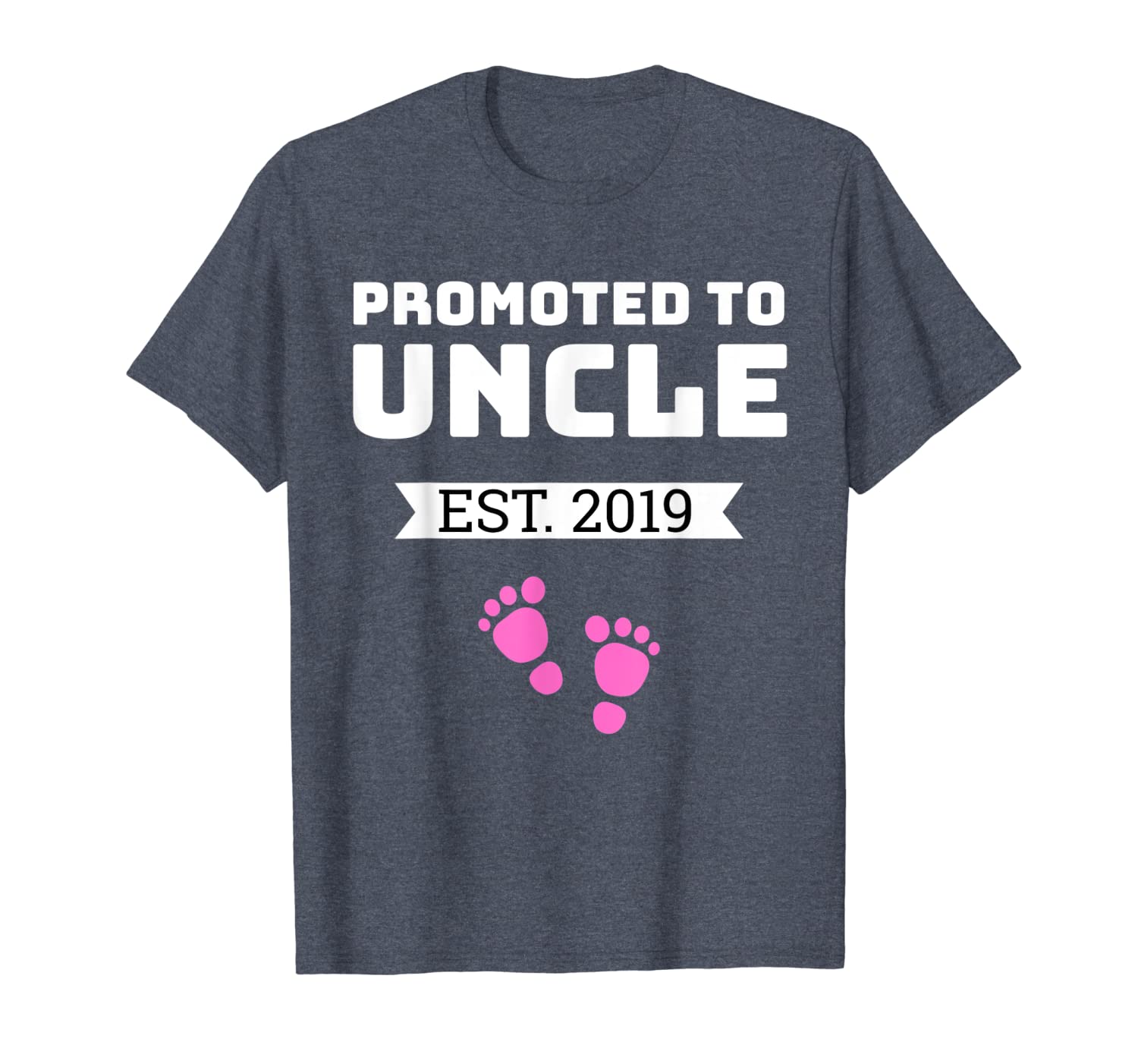 

promoted to uncle est 2019 it's a girl men's t-shirt gift, White;black