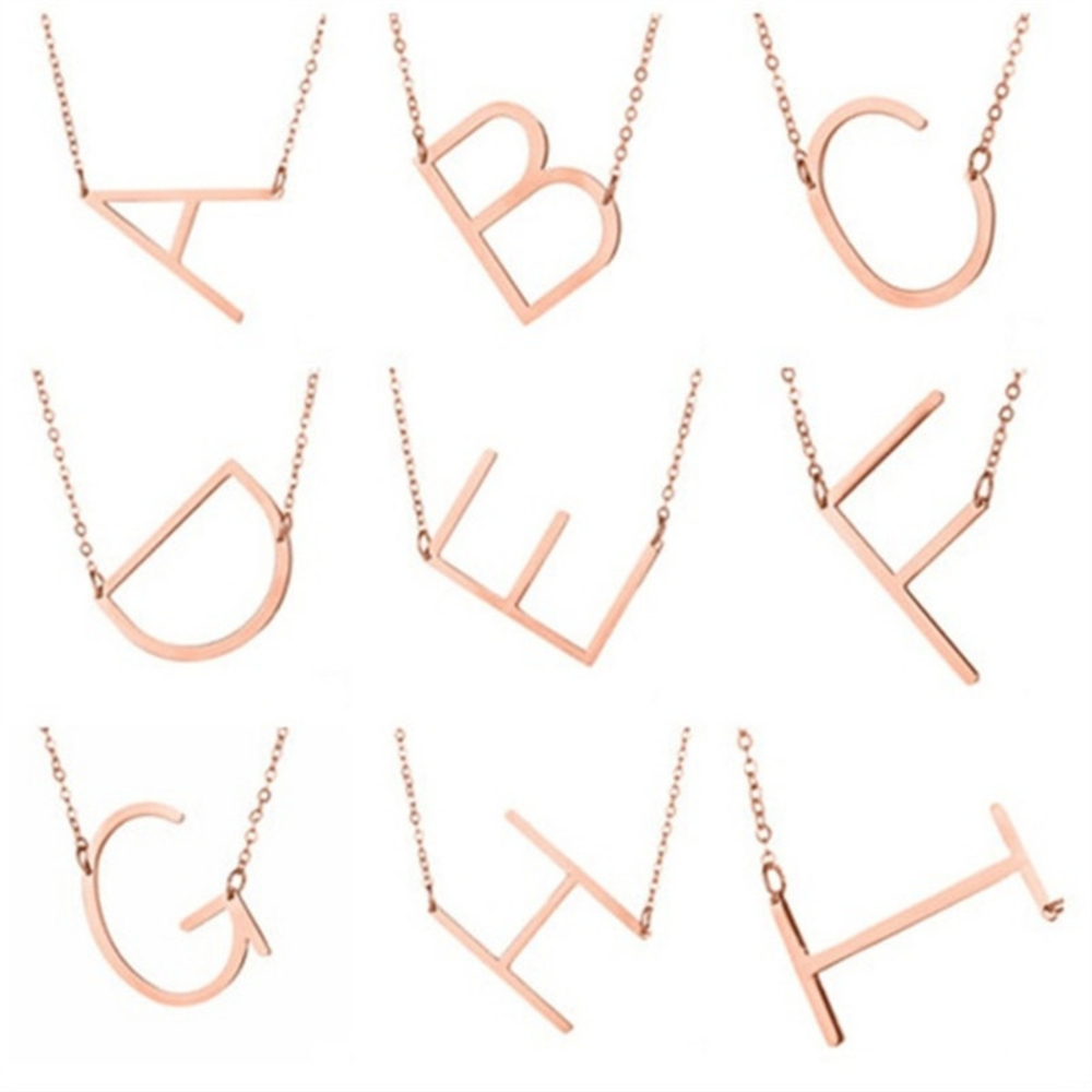 

Fashions Newest Girls Necklace 26 English Letters A To Z Gold Silve Rose Gold Mixed Style Designer Women Hair Accessories, As shown