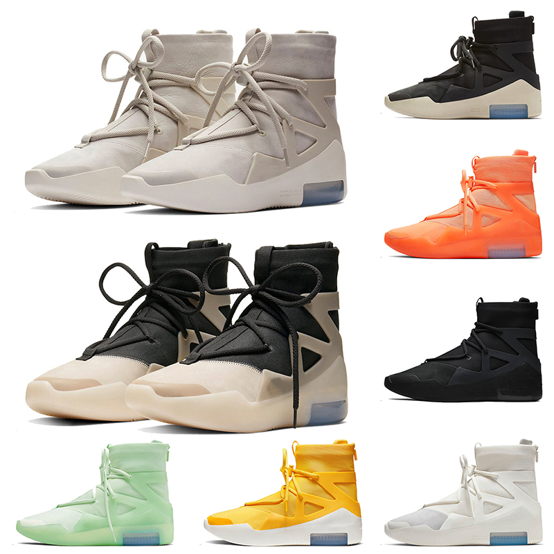 

2021 Fears of Gods X 1 Mens Basketball Shoes Airs Triple Black String The Question Amarillo Orange Pulse Frosted Spruce Grey Sail Designer Sports Sneakers Trainers, A1 oatmeal 36-46