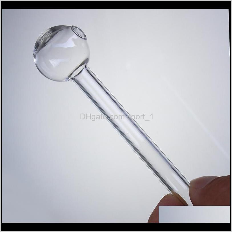 

4.8 Inch(12Cm) Clear Pyrex Glass Oil Burner Transparent Oil Burner Glass Tube Oil Burning Pipe Glass Pipes Water Pipes 07Nfo Ttgqh