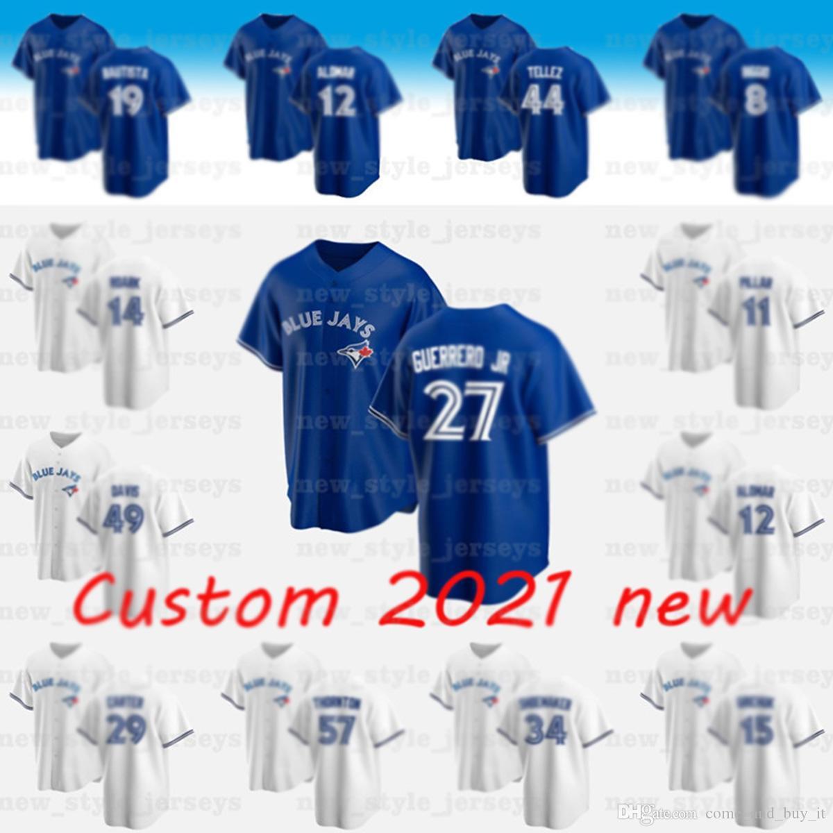 

27 Vladimir Guerrero Jr.Â 11 Kevin Pillar 19 Jose Bautista Custom Jersey Custom Men CAVAN BIGGIO Joe Carter Roberto Alomar Baseball Jerseys, Black