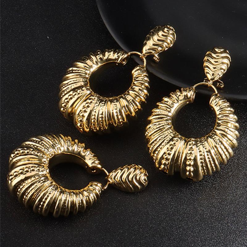 

Earrings & Necklace Fashion Jewelry Set Women Pendant 2022 Design Irregular Circle Lady Party Charm Girls Gifts, Silver