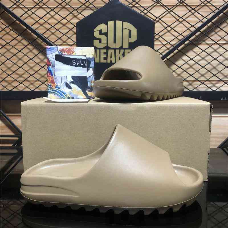 Sandal Top Quality Slides Graffiti Bone Pantoufles Été Brown Flat Hommes Femmes Beach Foam Runner Taille 36-45